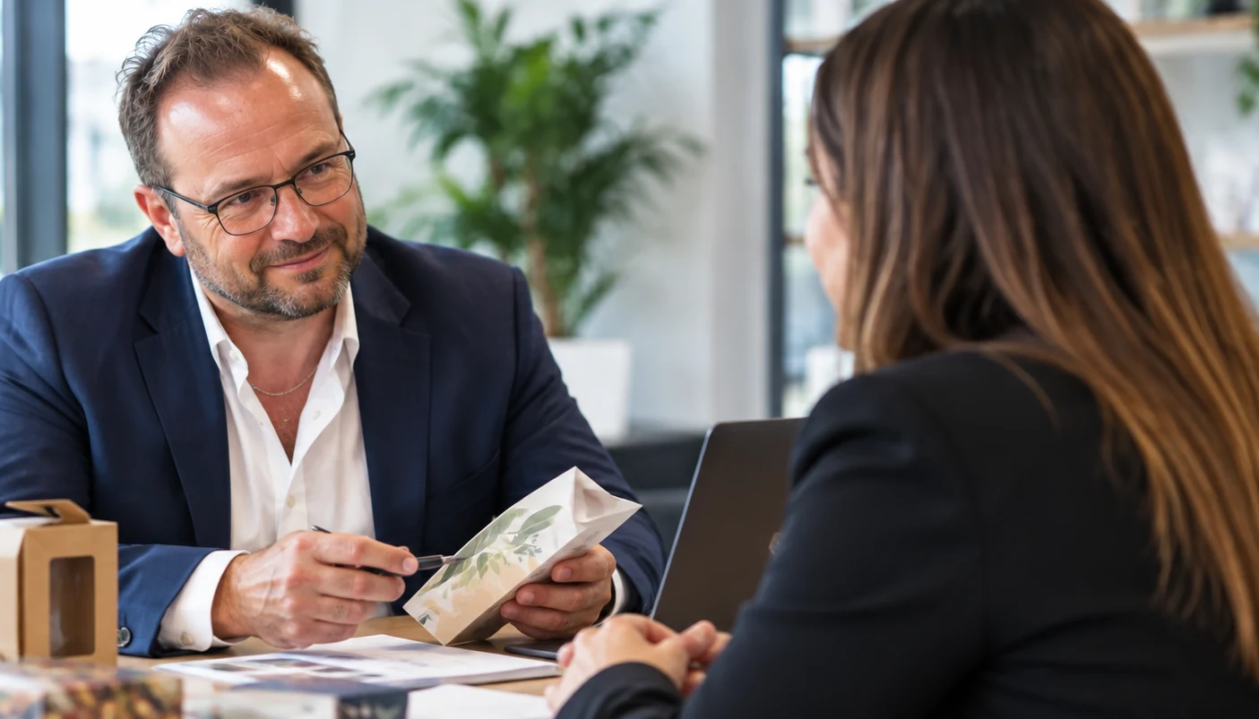 Deux professionnels se serrent la main