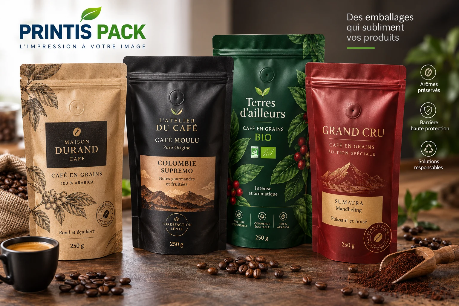 Films imprimés et doypacks